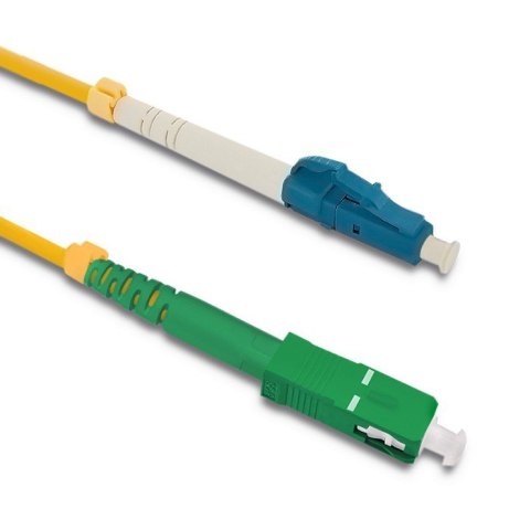 Qoltec Patchcord światłowodowy LC/UPC - SC/APC | Singlemode | 9/125 | G652D | Simplex | 1m Qoltec Patchcord światłowodowy LC/UPC - SC/APC | Singlemode | 9/125 | G652D | Simplex | 1m