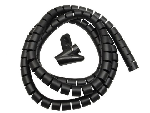 Organizator/maskownica kabli Maclean, 25mm x 2m, czarna, MCTV-676 B Organizator/maskownica kabli Maclean, 25mm x 2m, czarna, MCTV-676 B