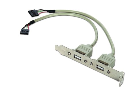 Gniazdo, śledź Gembird CC-USB-RECEPTACLE do obudowy 2x USB 2.0 Gniazdo, śledź Gembird CC-USB-RECEPTACLE do obudowy 2x USB 2.0