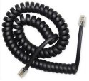 Kabel telefoniczny RJ10 4P4C spiralny 2m (czarny) Gembird