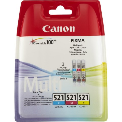 CLI-521 C/M/Y MULTIPACK BLISTER/COLOUR INK CARTRIDGE CLI-521 C/M/Y MULTIPACK BLISTER/COLOUR INK CARTRIDGE