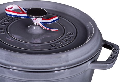 Garnek żeliwny okrągły Staub - 3.8 ltr, Grafitowy Garnek żeliwny okrągły Staub - 3.8 ltr, Grafitowy