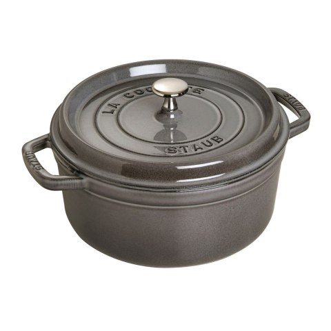 Garnek żeliwny okrągły Staub - 3.8 ltr, Grafitowy Garnek żeliwny okrągły Staub - 3.8 ltr, Grafitowy