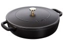 Głęboka patelnia do duszenia z pokrywką Staub - 28 cm, Czarny