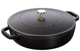 Głęboka patelnia do duszenia z pokrywką Staub - 28 cm, Czarny
