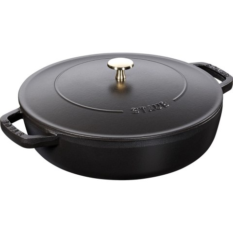 Głęboka patelnia do duszenia z pokrywką Staub - 28 cm, Czarny Głęboka patelnia do duszenia z pokrywką Staub - 28 cm, Czarny