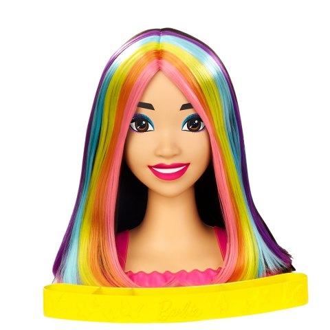 Barbie Głowa do stylizacji Neonowa tęcza Czarne włosy HMD81 MATTEL Barbie Głowa do stylizacji Neonowa tęcza Czarne włosy HMD81 MATTEL