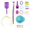 Barbie Głowa do stylizacji Neonowa tęcza Czarne włosy HMD81 MATTEL