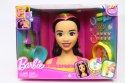 Barbie Głowa do stylizacji Neonowa tęcza Czarne włosy HMD81 MATTEL