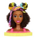Barbie Głowa do stylizacji Neonowa tęcza Kręcone włosy HMD79 MATTEL