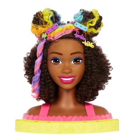 Barbie Głowa do stylizacji Neonowa tęcza Kręcone włosy HMD79 MATTEL Barbie Głowa do stylizacji Neonowa tęcza Kręcone włosy HMD79 MATTEL
