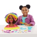 Barbie Głowa do stylizacji Neonowa tęcza Kręcone włosy HMD79 MATTEL