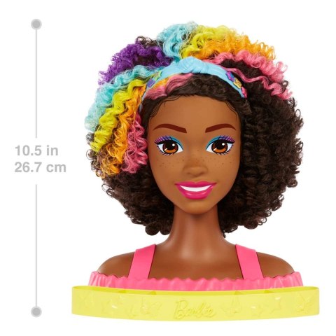 Barbie Głowa do stylizacji Neonowa tęcza Kręcone włosy HMD79 MATTEL Barbie Głowa do stylizacji Neonowa tęcza Kręcone włosy HMD79 MATTEL