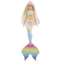 Barbie Lalka Syrenka Tęczowa Przemiana GTF89 MATTEL