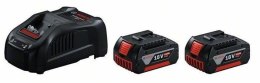 BOSCH AKUMULATOR 18V 2x5,0Ah LI-ION + ŁADOWARKA GAL1880CV