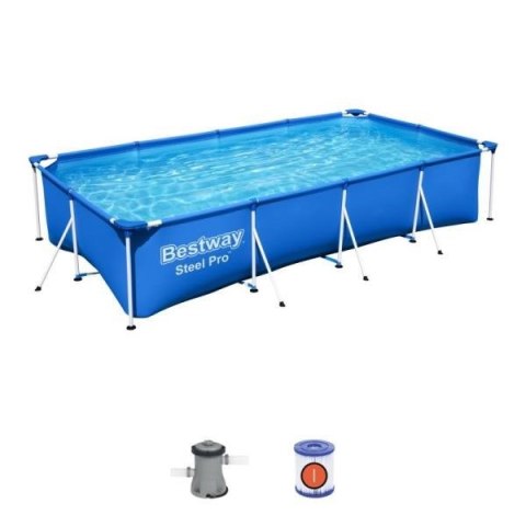 PROMO Basen stalażowy Steel Pro 400x211x81cm 56424 BESTWAY PROMO Basen stalażowy Steel Pro 400x211x81cm 56424 BESTWAY