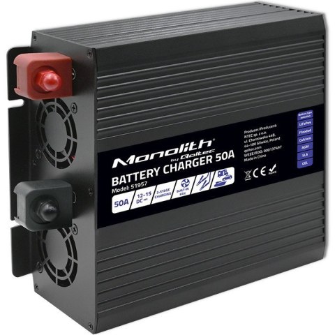 QOLTEC ŁADOWARKA DO AKUMULATORÓW LIFEPO4 AGM GEL SLA | 50A | 12V QOLTEC ŁADOWARKA DO AKUMULATORÓW LIFEPO4 AGM GEL SLA | 50A | 12V