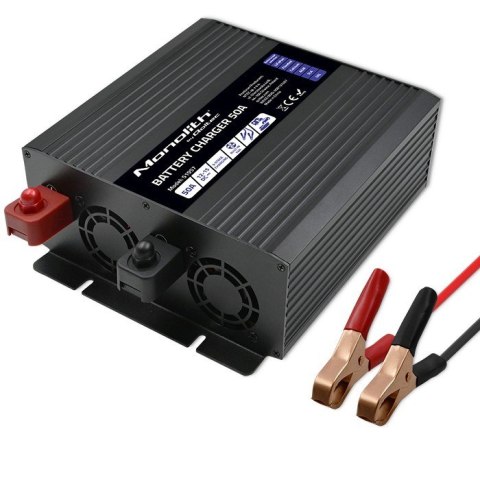 QOLTEC ŁADOWARKA DO AKUMULATORÓW LIFEPO4 AGM GEL SLA | 50A | 12V QOLTEC ŁADOWARKA DO AKUMULATORÓW LIFEPO4 AGM GEL SLA | 50A | 12V