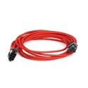 Rozszerzenie PCIe PHANTEKS 6+2-Pin 50cm - w oplocie czarny/czerwony