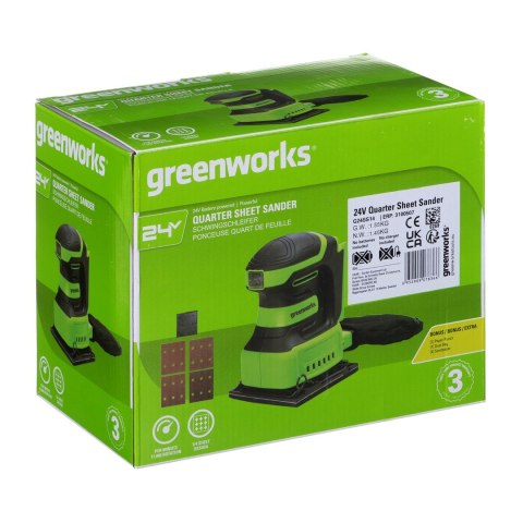 24V Szlifierka oscylacyjna GREENWORKS G24SS14 - 3100507 24V Szlifierka oscylacyjna GREENWORKS G24SS14 - 3100507