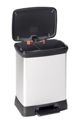 CURVER KOSZ NA ŚMIECI Z PEDAŁEM DECO BIN 10+18L /IML METALIZOWANY