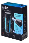 Braun Series 3-3045s w&d, Foil shaver, Black, Blue, LED, Battery, Nickel-Metal Hydride (NiMH), 45 min