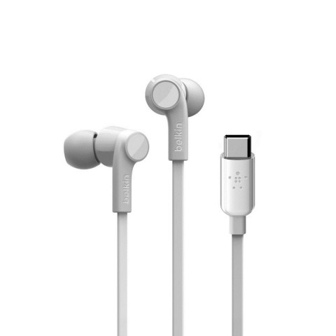 BELKIN ROCKSTAR INEAR HEADPHONE/WITH USB-C CONNECTOR WHITE BELKIN ROCKSTAR INEAR HEADPHONE/WITH USB-C CONNECTOR WHITE