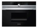 Siemens iQ700 CD634GAS0, Small, 38 L, Black, Stainless steel, Buttons, Rotary, Touch, Front, 1.5 m