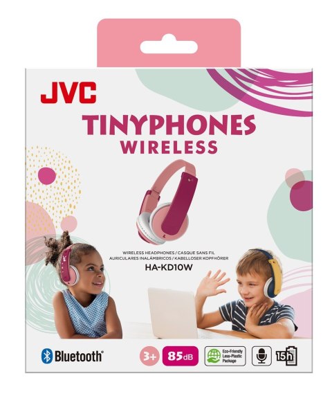 Słuchawki JVC HAKD10WPE (dla dzieci, nauszne, bluetooth, pink/purple) Słuchawki JVC HAKD10WPE (dla dzieci, nauszne, bluetooth, pink/purple)