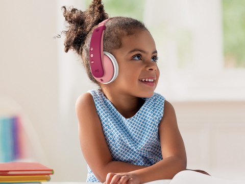 Słuchawki JVC HAKD10WPE (dla dzieci, nauszne, bluetooth, pink/purple) Słuchawki JVC HAKD10WPE (dla dzieci, nauszne, bluetooth, pink/purple)