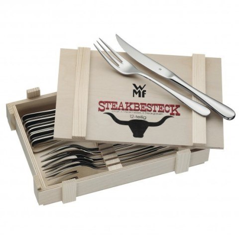 WMF 1280239990 Steakbesteck-Set 12-teilig in Holzkiste WMF 1280239990 Steakbesteck-Set 12-teilig in Holzkiste