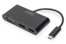 Adapter graficzny HDMI/ VGA na USB 3.1 Typ C4K 30Hz UHD/ FHD, z audio