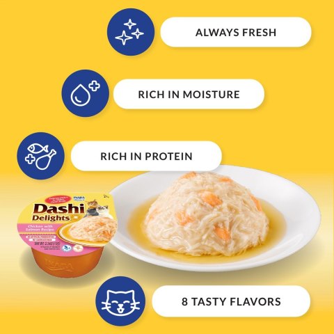 INABA DASHI DELIGHTS Kurczak Tuńczyk 70g bulion dla kota INABA DASHI DELIGHTS Kurczak Tuńczyk 70g bulion dla kota
