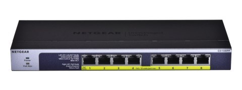 8-PORT GIGABIT ETHERNET POE+/UNMGD SWITCH WTH 120W POE BUDGET 8-PORT GIGABIT ETHERNET POE+/UNMGD SWITCH WTH 120W POE BUDGET