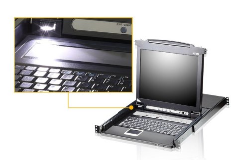 Aton | 8-portowy przełącznik KVM LCD PS/2-USB VGA 17" z portem Daisy-Chain i obsługą urządzeń peryferyjnych USB | CL5708M Aton | 8-portowy przełącznik KVM LCD PS/2-USB VGA 17" z portem Daisy-Chain i obsługą urządzeń peryferyjnych USB | CL5708M