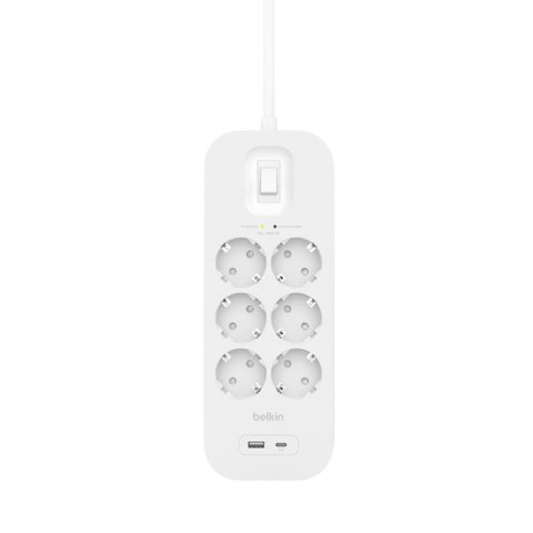 SOCKET STRIP WITH OVERVOLTAGE/PROTECTION 6 SOCKETS WITH 1 X US SOCKET STRIP WITH OVERVOLTAGE/PROTECTION 6 SOCKETS WITH 1 X US