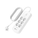 SOCKET STRIP WITH OVERVOLTAGE/PROTECTION 6 SOCKETS WITH 1 X US