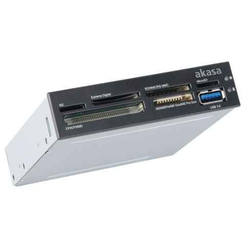 Akasa AK-ICR-14 USB 3.0 6-portowy czytnik kart 3,5 cala - czarny/biały Akasa AK-ICR-14 USB 3.0 6-portowy czytnik kart 3,5 cala - czarny/biały