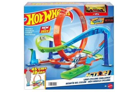 Hot Wheels Action Zestaw Zakręcone tornado Loop Cyclone Challenge HTK16 MATTEL Hot Wheels Action Zestaw Zakręcone tornado Loop Cyclone Challenge HTK16 MATTEL