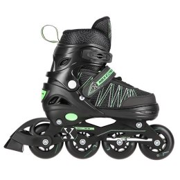 Łyżworolki NILS Extreme NH11912 A 2w1 czarno-zielone rozm. S (31-34) z wymienną płozą hokejową