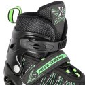 Łyżworolki NILS Extreme NH11912 A 2w1 czarno-zielone rozm. S (31-34) z wymienną płozą hokejową