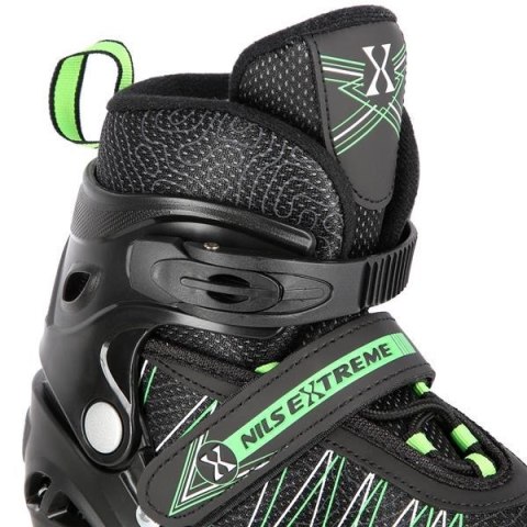 Łyżworolki NILS Extreme NH11912 A 2w1 czarno-zielone rozm. S (31-34) z wymienną płozą hokejową Łyżworolki NILS Extreme NH11912 A 2w1 czarno-zielone rozm. S (31-34) z wymienną płozą hokejową