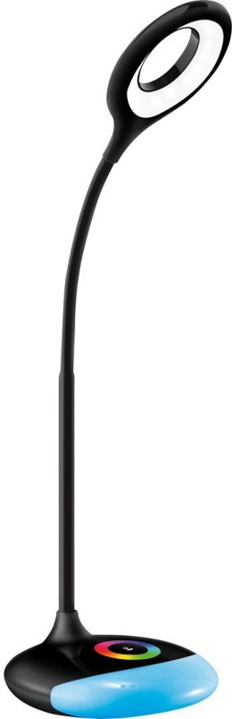 Nowoczesna lampka na biurko wielokolorowa RGB LED Activejet ORION RGB czarna z funkcją oświetlenia nocnego