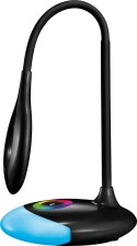 Nowoczesna lampka na biurko wielokolorowa RGB LED Activejet ORION RGB czarna z funkcją oświetlenia nocnego