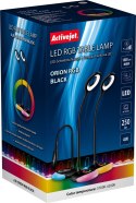 Nowoczesna lampka na biurko wielokolorowa RGB LED Activejet ORION RGB czarna z funkcją oświetlenia nocnego