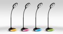 Nowoczesna lampka na biurko wielokolorowa RGB LED Activejet ORION RGB czarna z funkcją oświetlenia nocnego