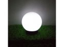 Solarna lampa wolnostojąca ogrodowa GreenBlue, kula 15x15x48cm, bialy LED, GB121