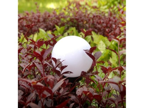 Solarna lampa wolnostojąca ogrodowa GreenBlue, kula 15x15x48cm, bialy LED, GB121 Solarna lampa wolnostojąca ogrodowa GreenBlue, kula 15x15x48cm, bialy LED, GB121