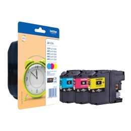 Brother LC-125XLRBWBP, High (XL) Yield, Pigment-based ink, 1200 pages, 3 pc(s), Multi pack