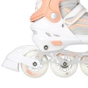 Łyżworolki NILS Extreme NH18190 2w1 biało-różowe rozm. S (29-33) z wymienną płozą hokejową